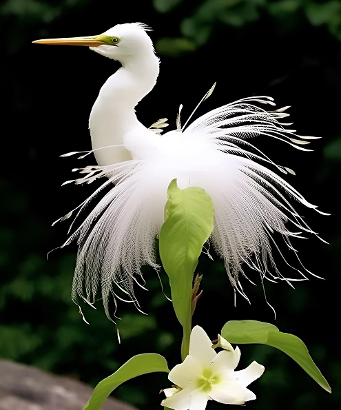 Egret Orchid Flower-Purity And Elegance