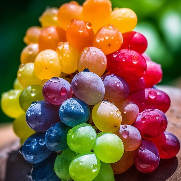 50 Seeds New Rare Rainbow Hybrid Grape Organic