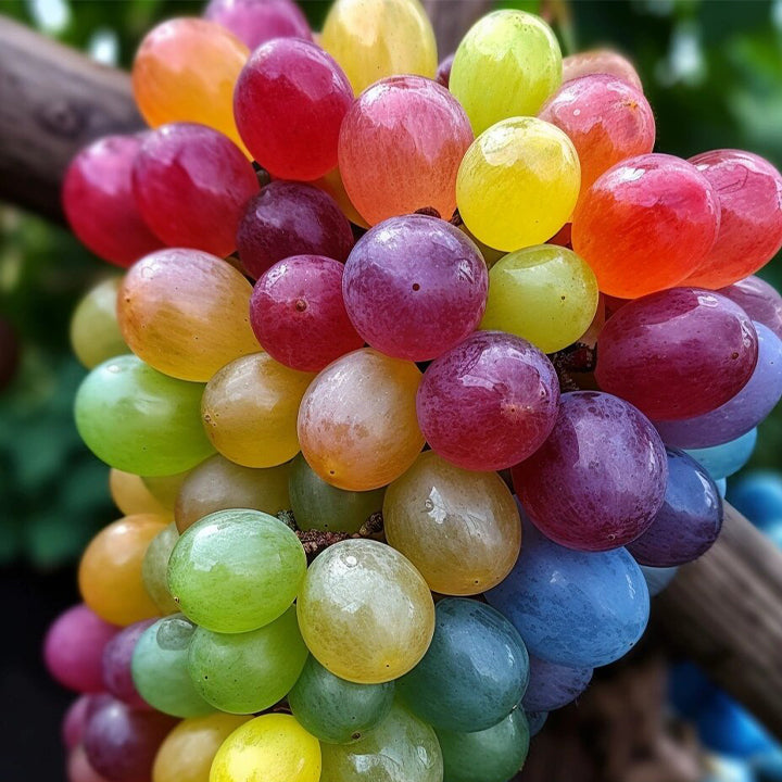 50 Seeds New Rare Rainbow Hybrid Grape Organic