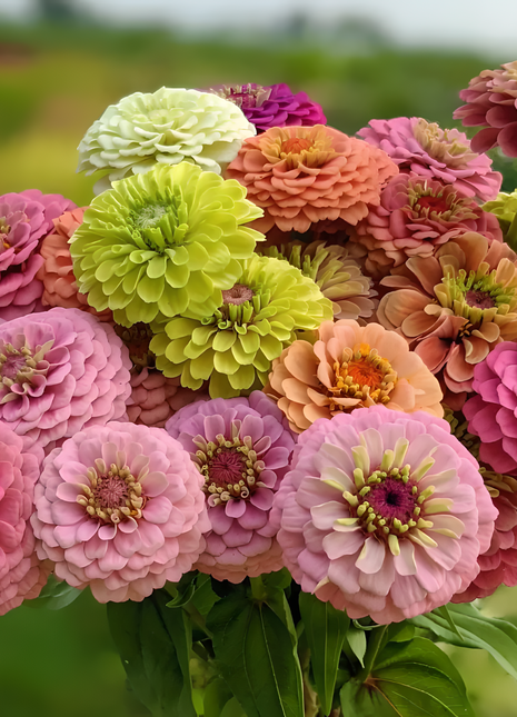 🌺Double Zinnia Mixed Color Seeds