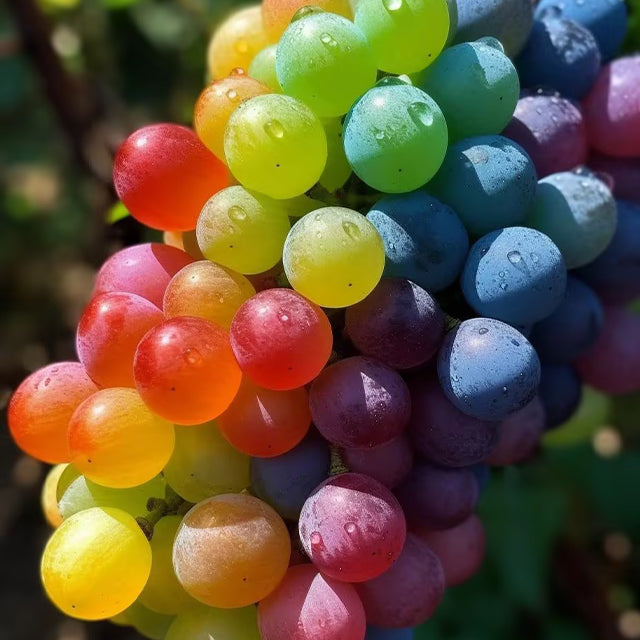 50 Seeds New Rare Rainbow Hybrid Grape Organic