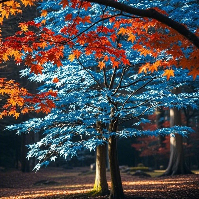 10pcs Rare Blue Japanese Ghost Maple Seeds – Unique Blue-Tinted Foliage for Elegant Bonsai & Gardens