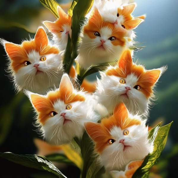 Amazing plants! Cat's eye dazzle - Orange white