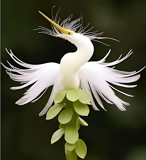Egret Orchid Flower-Purity And Elegance
