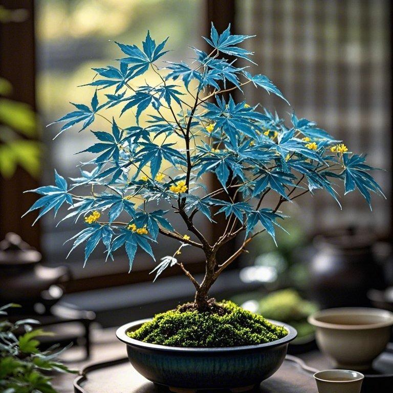 10pcs Blue Ghost Maple Tree Seeds – Exotic Japanese Acer with Misty Foliage, Perfect for Pots & Landscapes